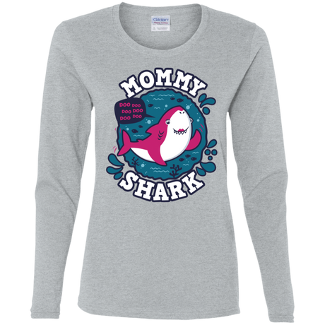 T-Shirts Sport Grey / S Shark Family trazo - Mommy Women's Long Sleeve T-Shirt