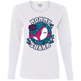 T-Shirts White / S Shark Family trazo - Mommy Women's Long Sleeve T-Shirt