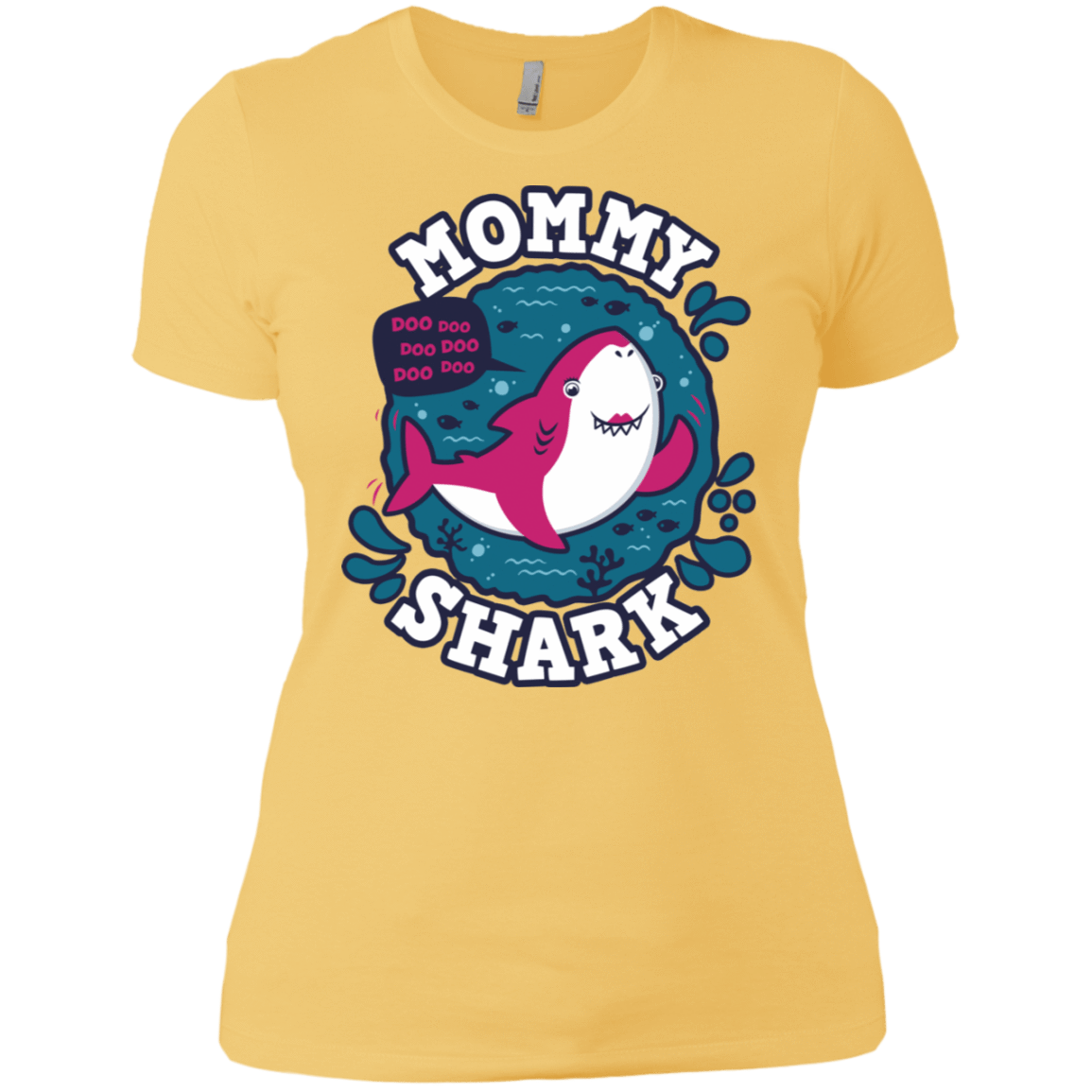 T-Shirts Banana Cream/ / X-Small Shark Family trazo - Mommy Women's Premium T-Shirt