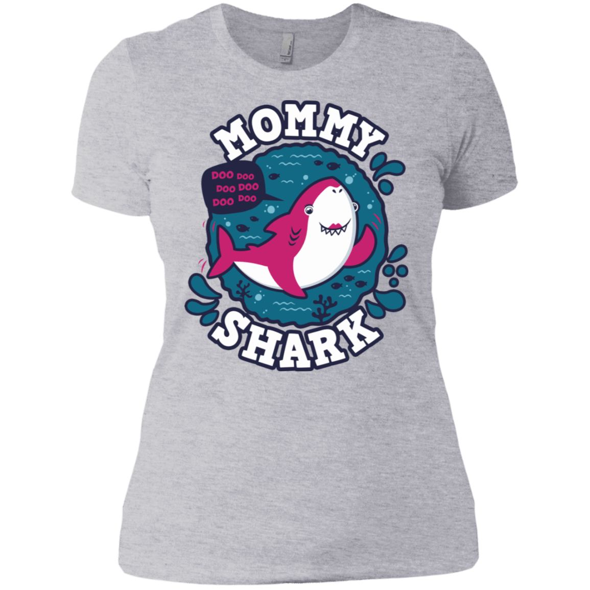 T-Shirts Heather Grey / X-Small Shark Family trazo - Mommy Women's Premium T-Shirt