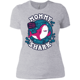 T-Shirts Heather Grey / X-Small Shark Family trazo - Mommy Women's Premium T-Shirt