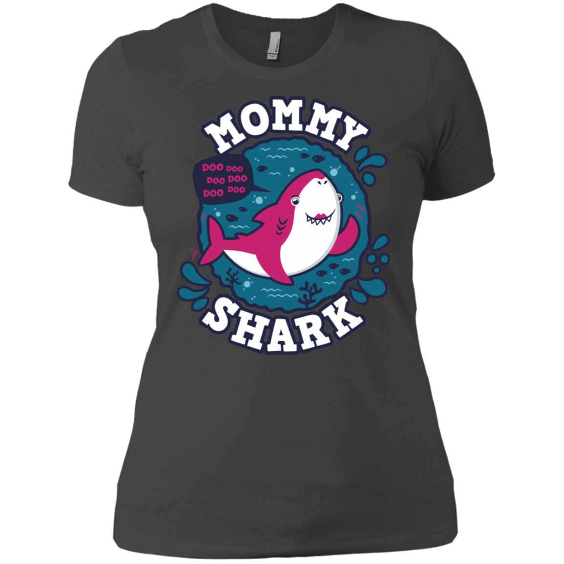 T-Shirts Heavy Metal / X-Small Shark Family trazo - Mommy Women's Premium T-Shirt