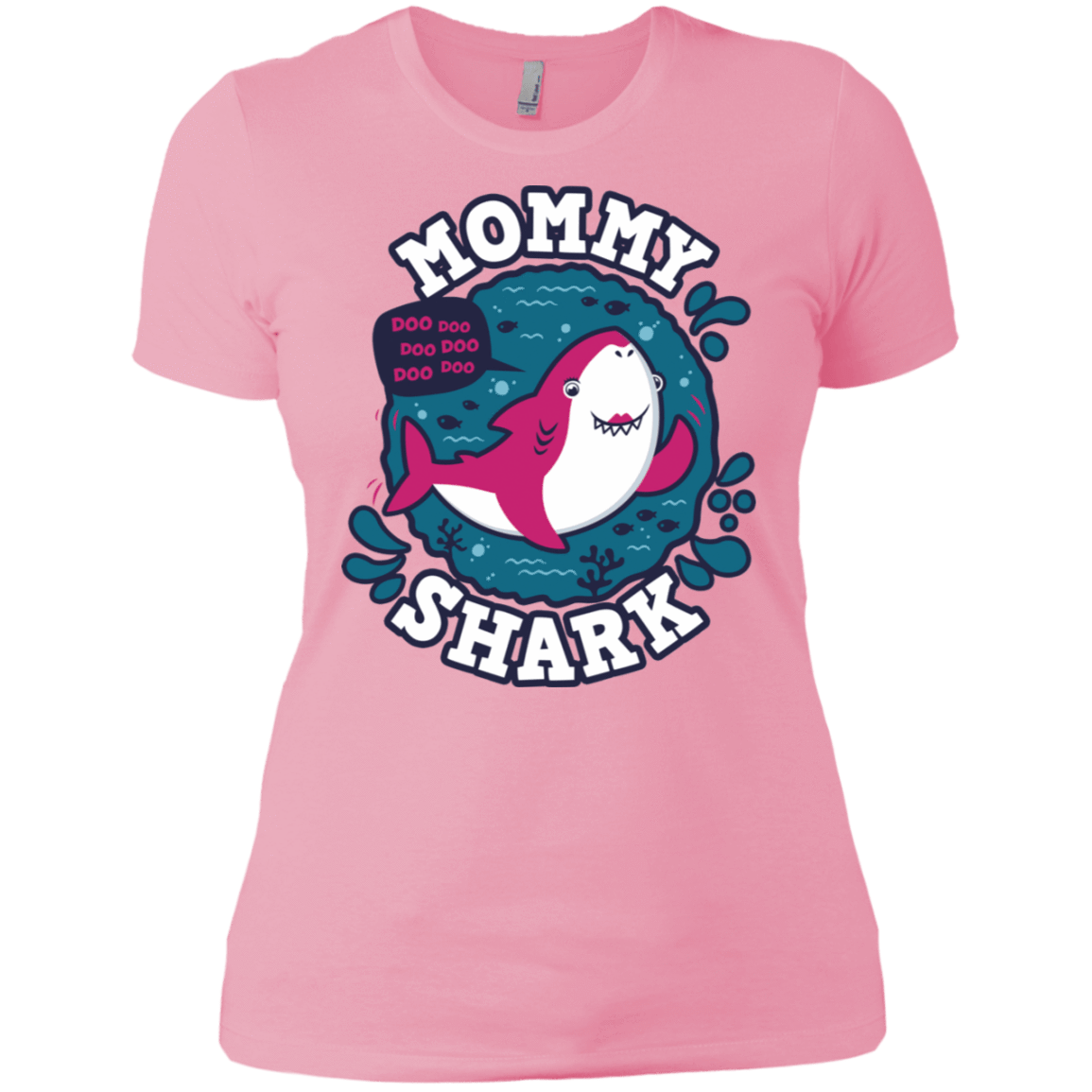 T-Shirts Light Pink / X-Small Shark Family trazo - Mommy Women's Premium T-Shirt