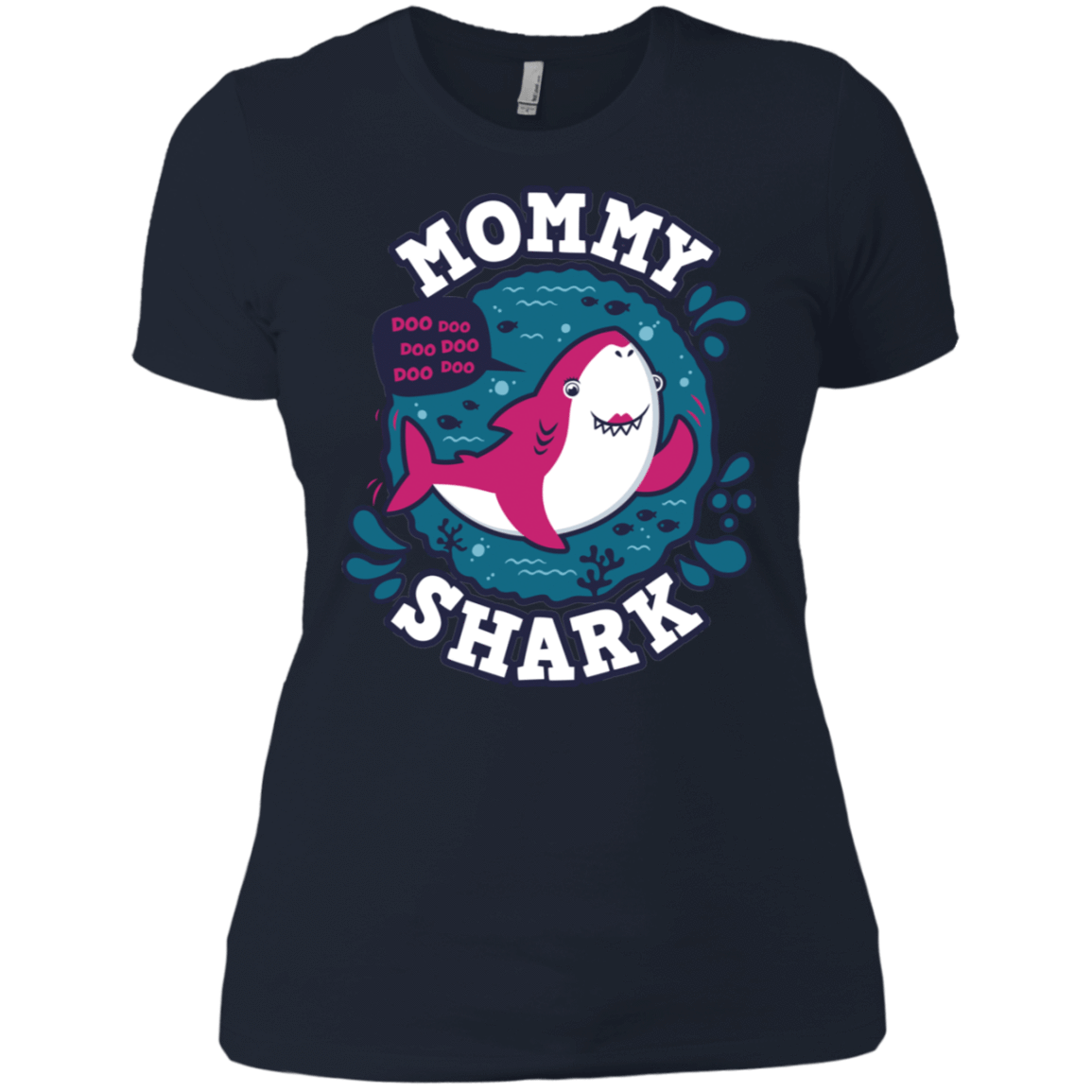 T-Shirts Midnight Navy / X-Small Shark Family trazo - Mommy Women's Premium T-Shirt