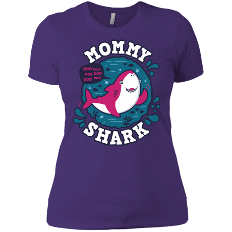 T-Shirts Purple Rush/ / X-Small Shark Family trazo - Mommy Women's Premium T-Shirt