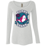 T-Shirts Heather White / S Shark Family trazo - Mommy Women's Triblend Long Sleeve Shirt