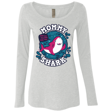 T-Shirts Heather White / S Shark Family trazo - Mommy Women's Triblend Long Sleeve Shirt