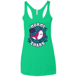 T-Shirts Envy / X-Small Shark Family trazo - Mommy Women's Triblend Racerback Tank