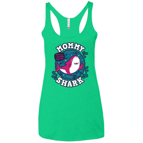 T-Shirts Envy / X-Small Shark Family trazo - Mommy Women's Triblend Racerback Tank