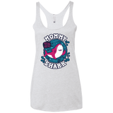 T-Shirts Heather White / X-Small Shark Family trazo - Mommy Women's Triblend Racerback Tank