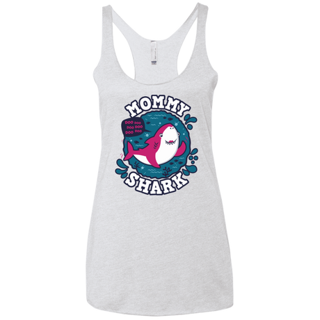 T-Shirts Heather White / X-Small Shark Family trazo - Mommy Women's Triblend Racerback Tank