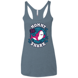 T-Shirts Indigo / X-Small Shark Family trazo - Mommy Women's Triblend Racerback Tank