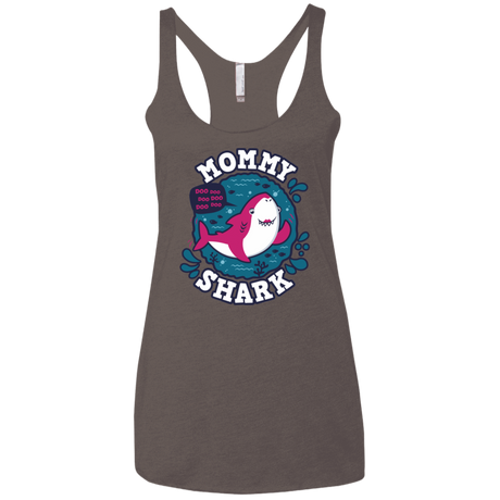 T-Shirts Macchiato / X-Small Shark Family trazo - Mommy Women's Triblend Racerback Tank