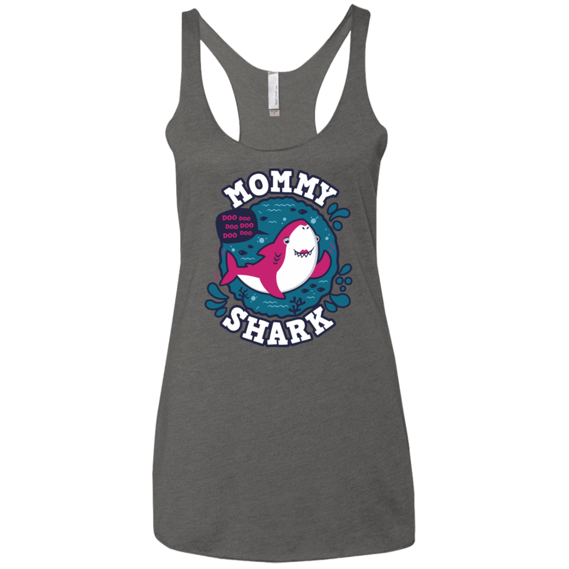 T-Shirts Premium Heather / X-Small Shark Family trazo - Mommy Women's Triblend Racerback Tank