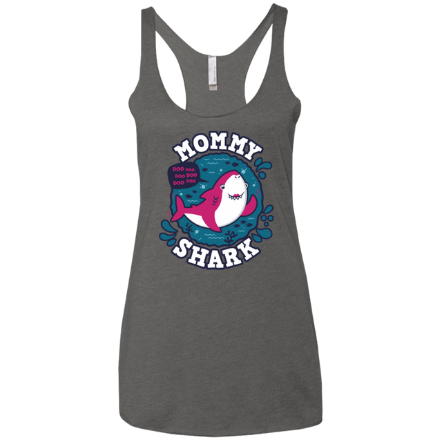 T-Shirts Premium Heather / X-Small Shark Family trazo - Mommy Women's Triblend Racerback Tank
