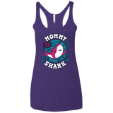 T-Shirts Purple Rush / X-Small Shark Family trazo - Mommy Women's Triblend Racerback Tank