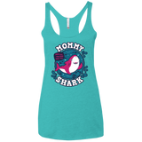 T-Shirts Tahiti Blue / X-Small Shark Family trazo - Mommy Women's Triblend Racerback Tank