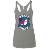 T-Shirts Venetian Grey / X-Small Shark Family trazo - Mommy Women's Triblend Racerback Tank