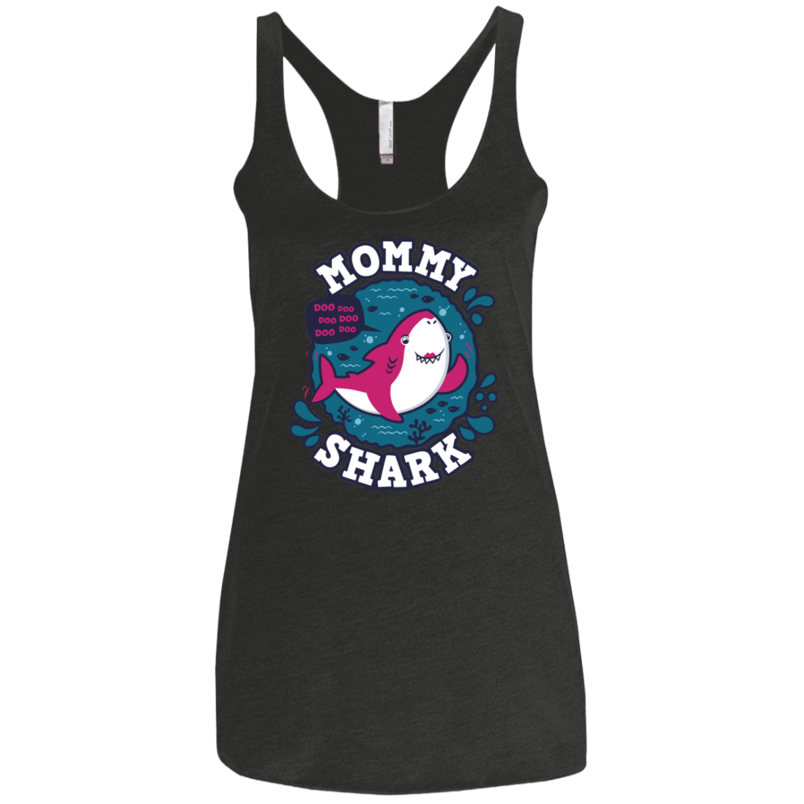 T-Shirts Vintage Black / X-Small Shark Family trazo - Mommy Women's Triblend Racerback Tank