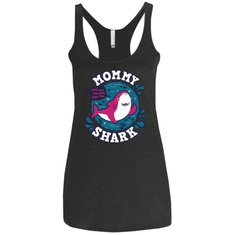 T-Shirts Vintage Black / X-Small Shark Family trazo - Mommy Women's Triblend Racerback Tank