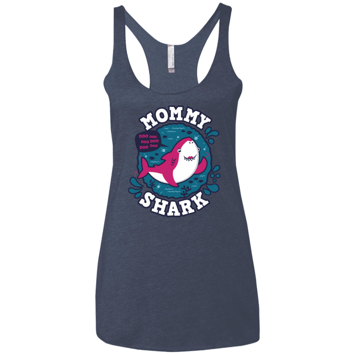 T-Shirts Vintage Navy / X-Small Shark Family trazo - Mommy Women's Triblend Racerback Tank