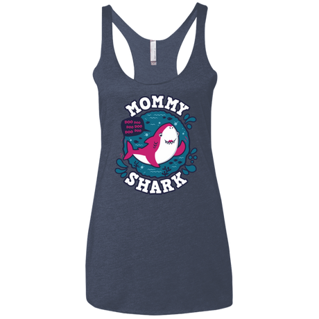 T-Shirts Vintage Navy / X-Small Shark Family trazo - Mommy Women's Triblend Racerback Tank
