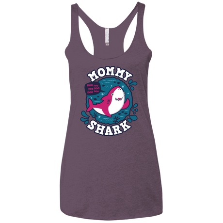 T-Shirts Vintage Purple / X-Small Shark Family trazo - Mommy Women's Triblend Racerback Tank