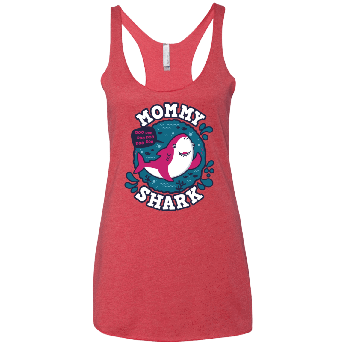 T-Shirts Vintage Red / X-Small Shark Family trazo - Mommy Women's Triblend Racerback Tank
