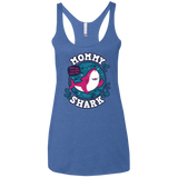 T-Shirts Vintage Royal / X-Small Shark Family trazo - Mommy Women's Triblend Racerback Tank