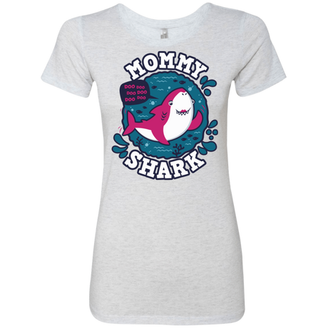 T-Shirts Heather White / S Shark Family trazo - Mommy Women's Triblend T-Shirt