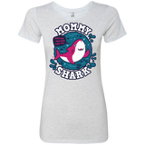 T-Shirts Heather White / S Shark Family trazo - Mommy Women's Triblend T-Shirt