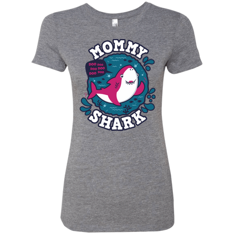 T-Shirts Premium Heather / S Shark Family trazo - Mommy Women's Triblend T-Shirt