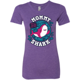T-Shirts Purple Rush / S Shark Family trazo - Mommy Women's Triblend T-Shirt