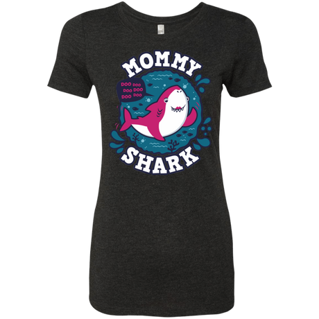 T-Shirts Vintage Black / S Shark Family trazo - Mommy Women's Triblend T-Shirt