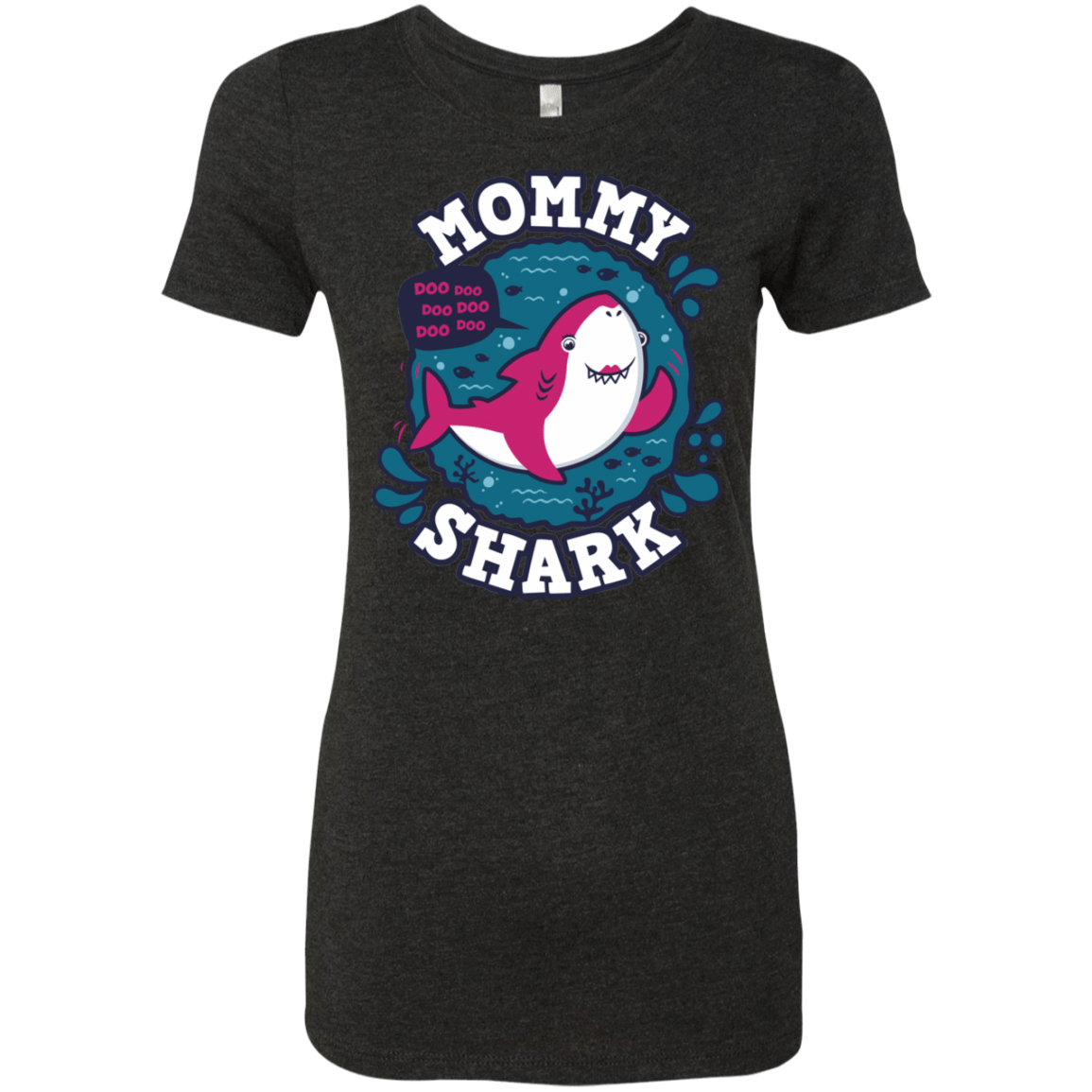 T-Shirts Vintage Black / S Shark Family trazo - Mommy Women's Triblend T-Shirt