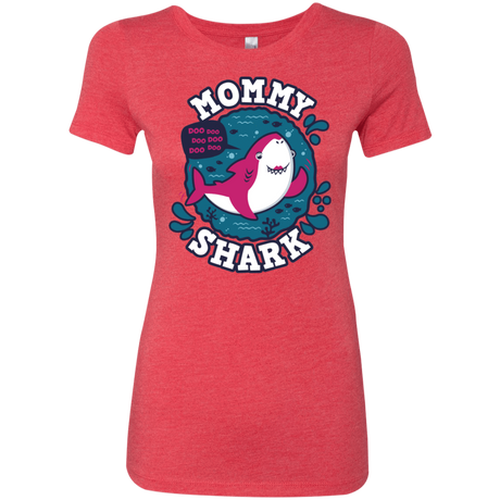 T-Shirts Vintage Red / S Shark Family trazo - Mommy Women's Triblend T-Shirt