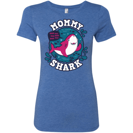 T-Shirts Vintage Royal / S Shark Family trazo - Mommy Women's Triblend T-Shirt