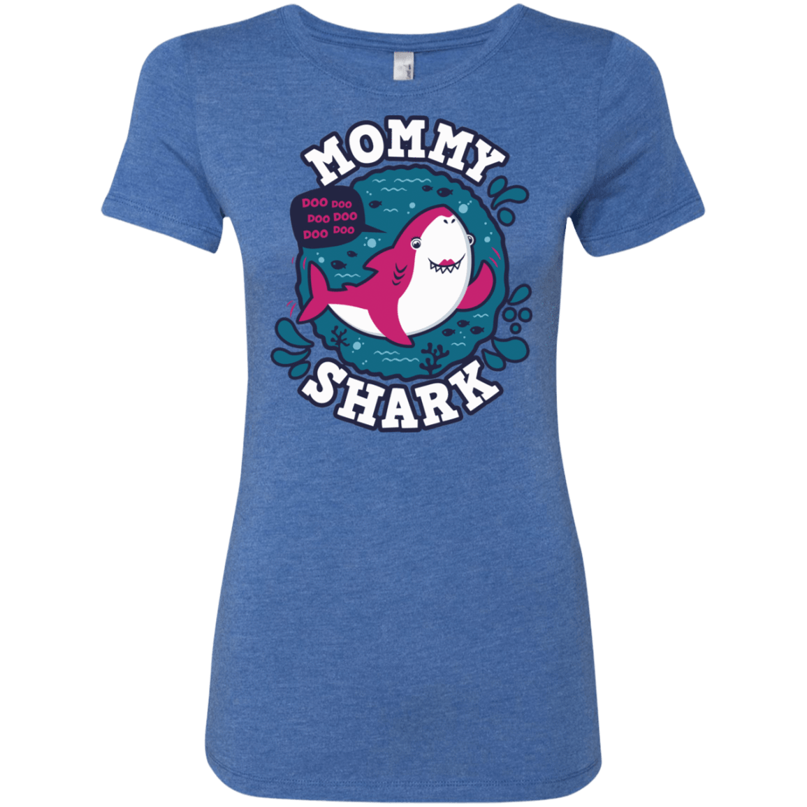 T-Shirts Vintage Royal / S Shark Family trazo - Mommy Women's Triblend T-Shirt