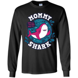 T-Shirts Black / YS Shark Family trazo - Mommy Youth Long Sleeve T-Shirt