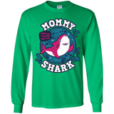 T-Shirts Irish Green / YS Shark Family trazo - Mommy Youth Long Sleeve T-Shirt
