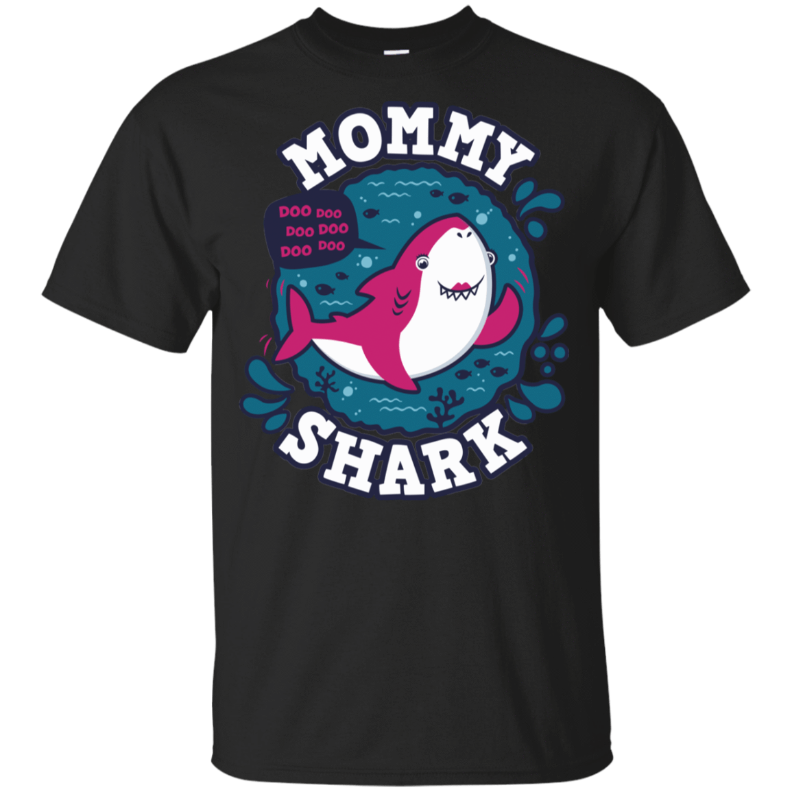 T-Shirts Black / YXS Shark Family trazo - Mommy Youth T-Shirt
