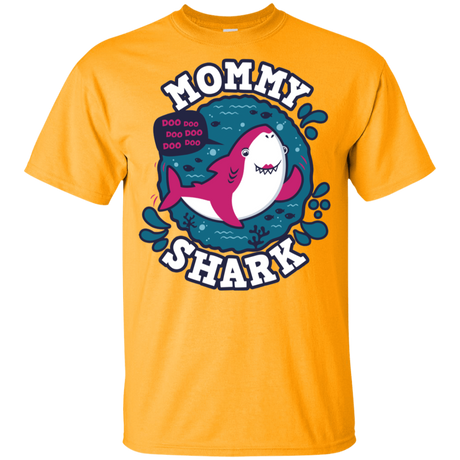 T-Shirts Gold / YXS Shark Family trazo - Mommy Youth T-Shirt