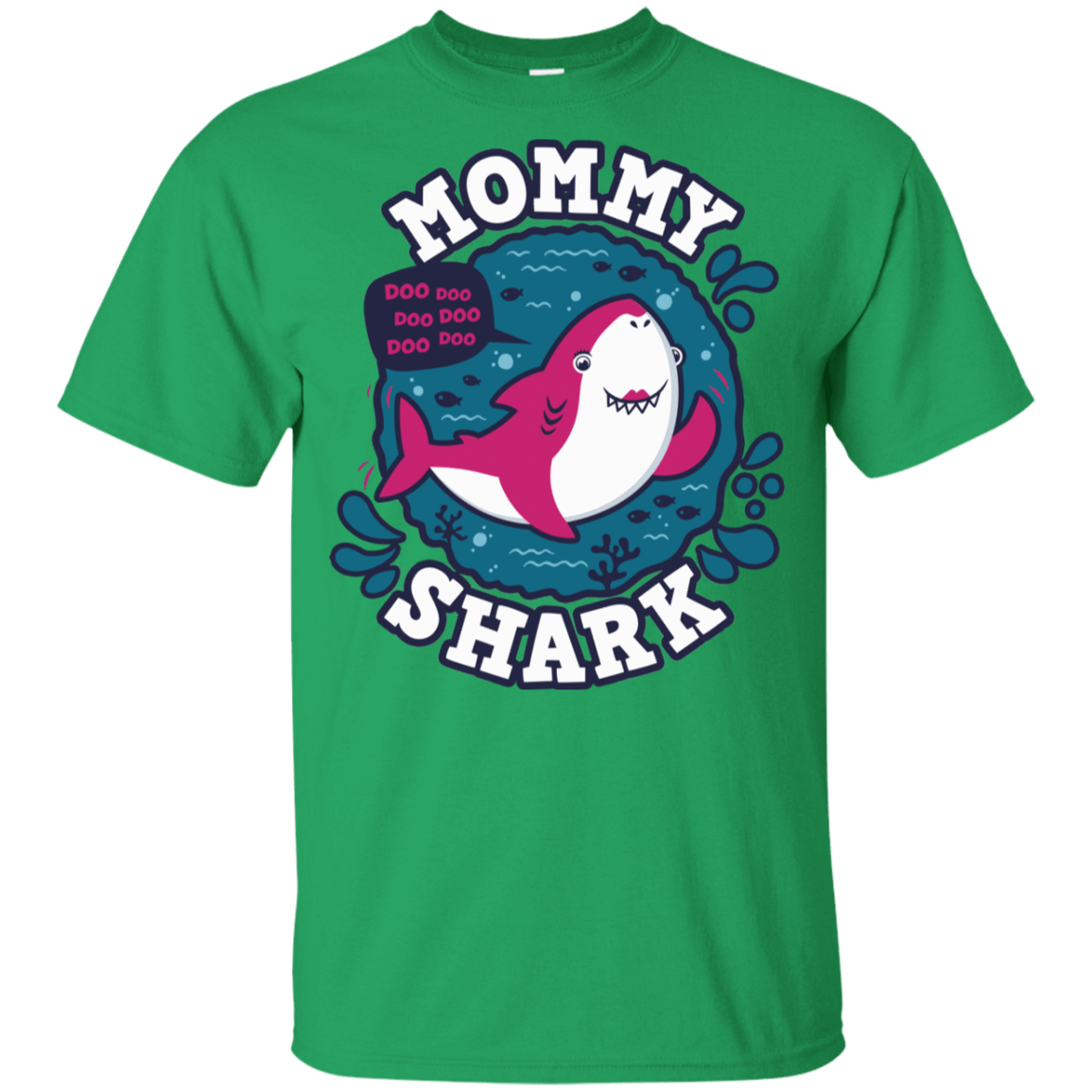 T-Shirts Irish Green / YXS Shark Family trazo - Mommy Youth T-Shirt