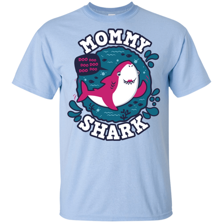 T-Shirts Light Blue / YXS Shark Family trazo - Mommy Youth T-Shirt