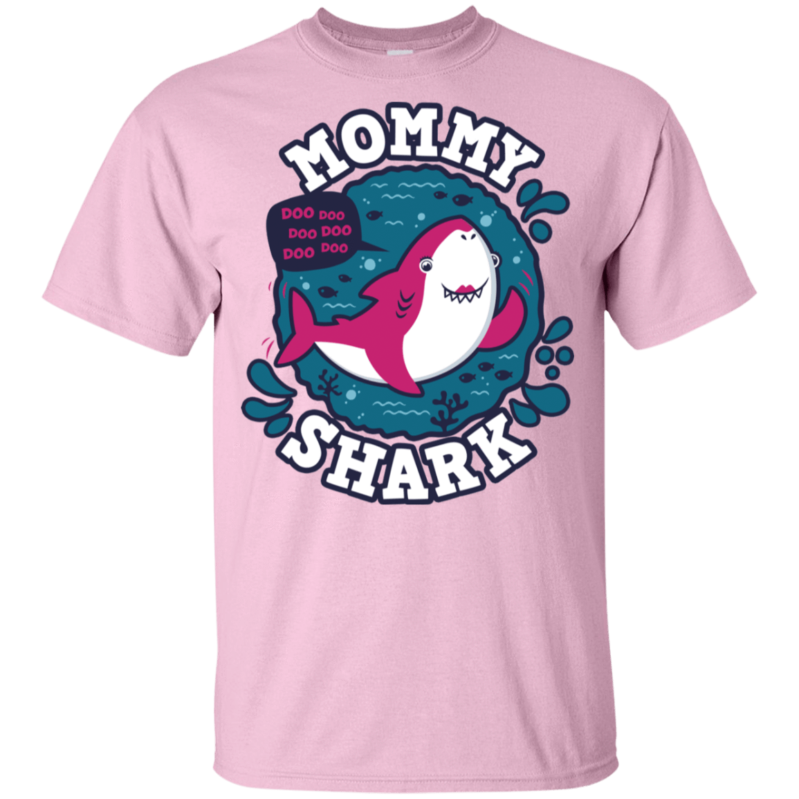 T-Shirts Light Pink / YXS Shark Family trazo - Mommy Youth T-Shirt