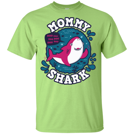 T-Shirts Mint Green / YXS Shark Family trazo - Mommy Youth T-Shirt