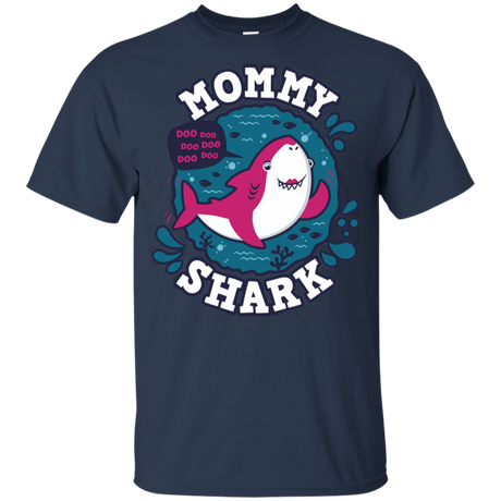T-Shirts Navy / YXS Shark Family trazo - Mommy Youth T-Shirt