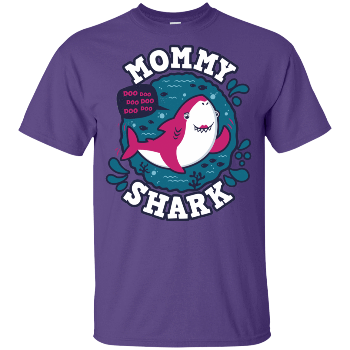 T-Shirts Purple / YXS Shark Family trazo - Mommy Youth T-Shirt