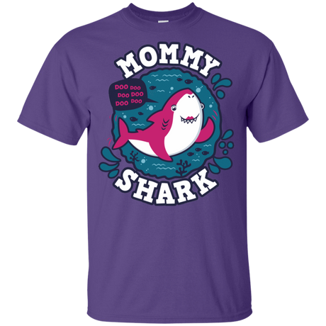 T-Shirts Purple / YXS Shark Family trazo - Mommy Youth T-Shirt
