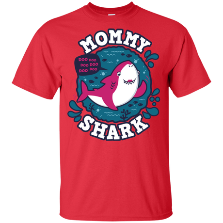 T-Shirts Red / YXS Shark Family trazo - Mommy Youth T-Shirt
